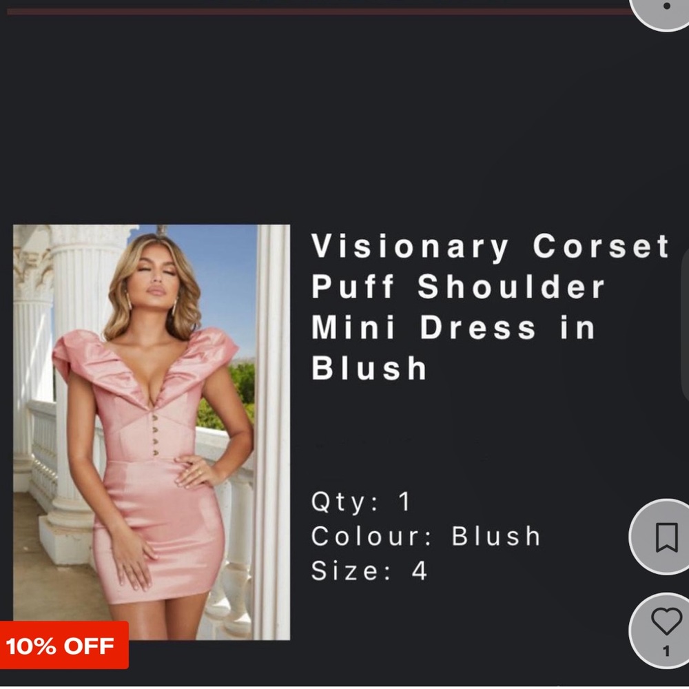 Oh polly corset puffer mini dress.